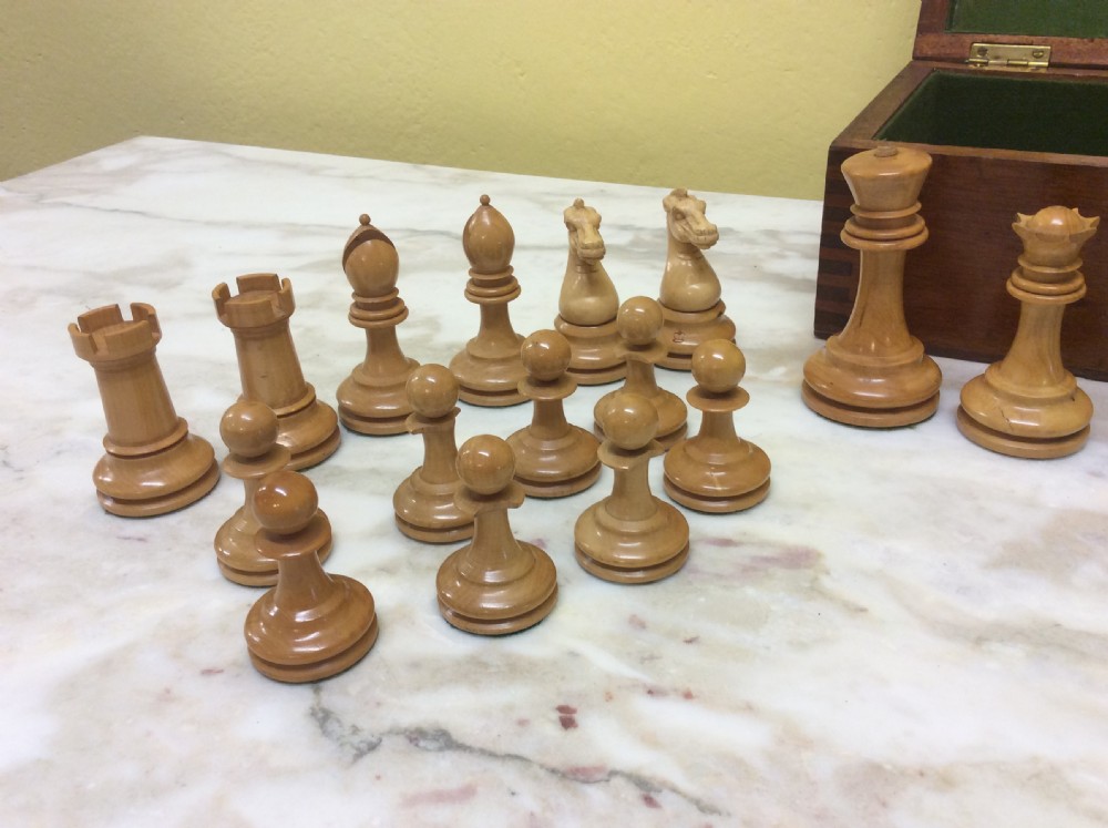 19th C Boxed chess set  made by The British Chess Company View IV