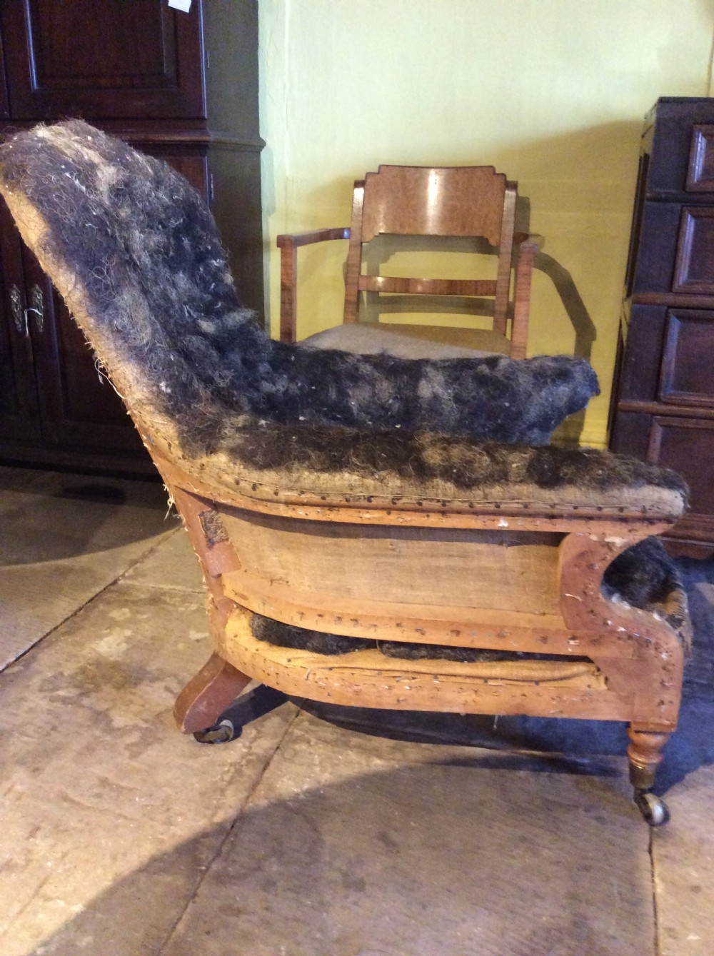 19thC  Birchwood Armchair for upholstery View III