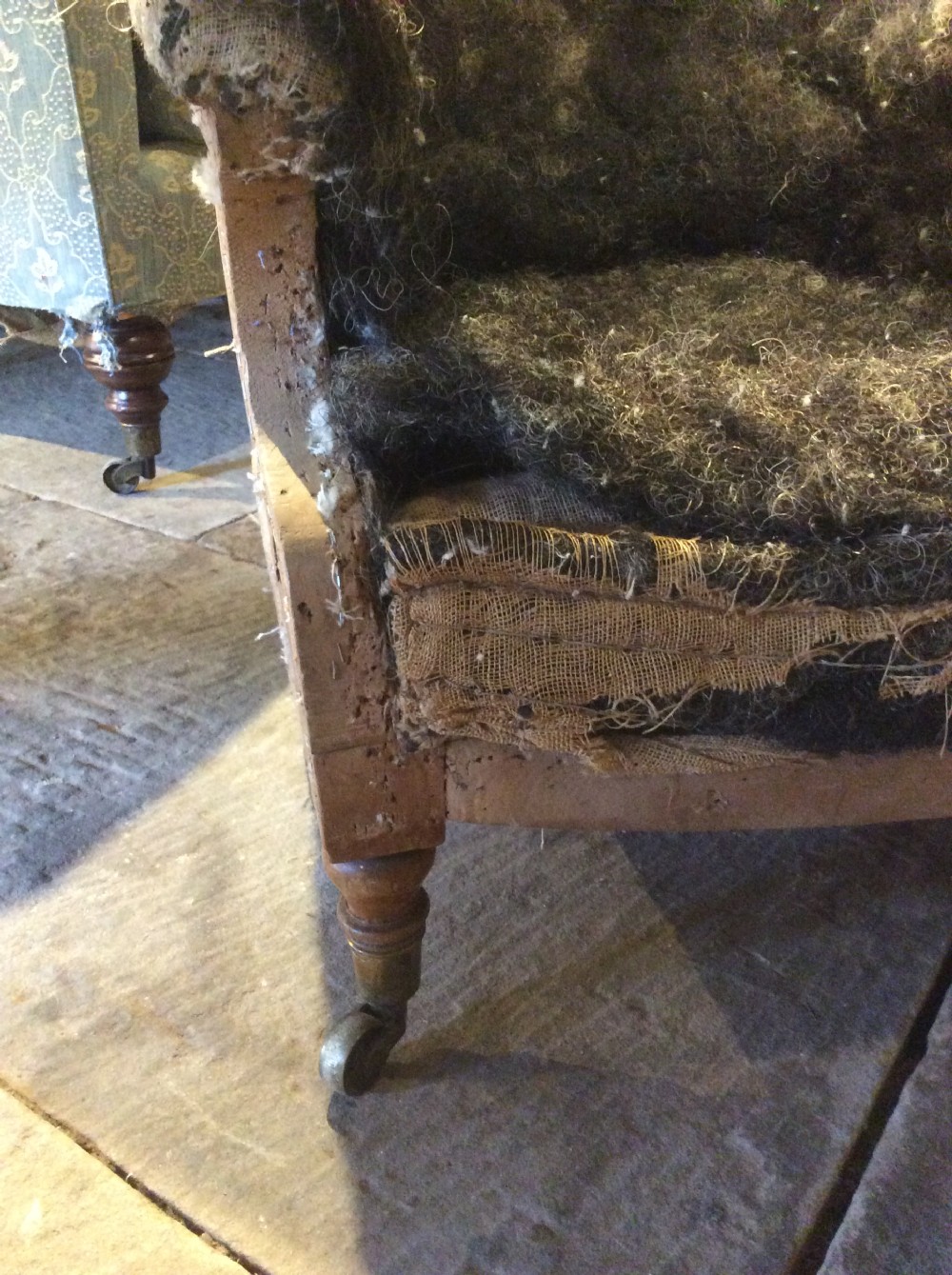 19thC  Birchwood Armchair for upholstery View IV
