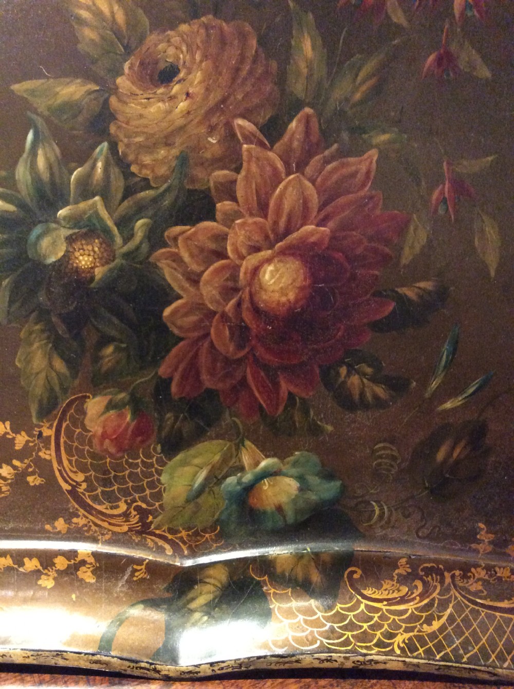 19thC Jennens & Bettridge papier mâché tray View VI