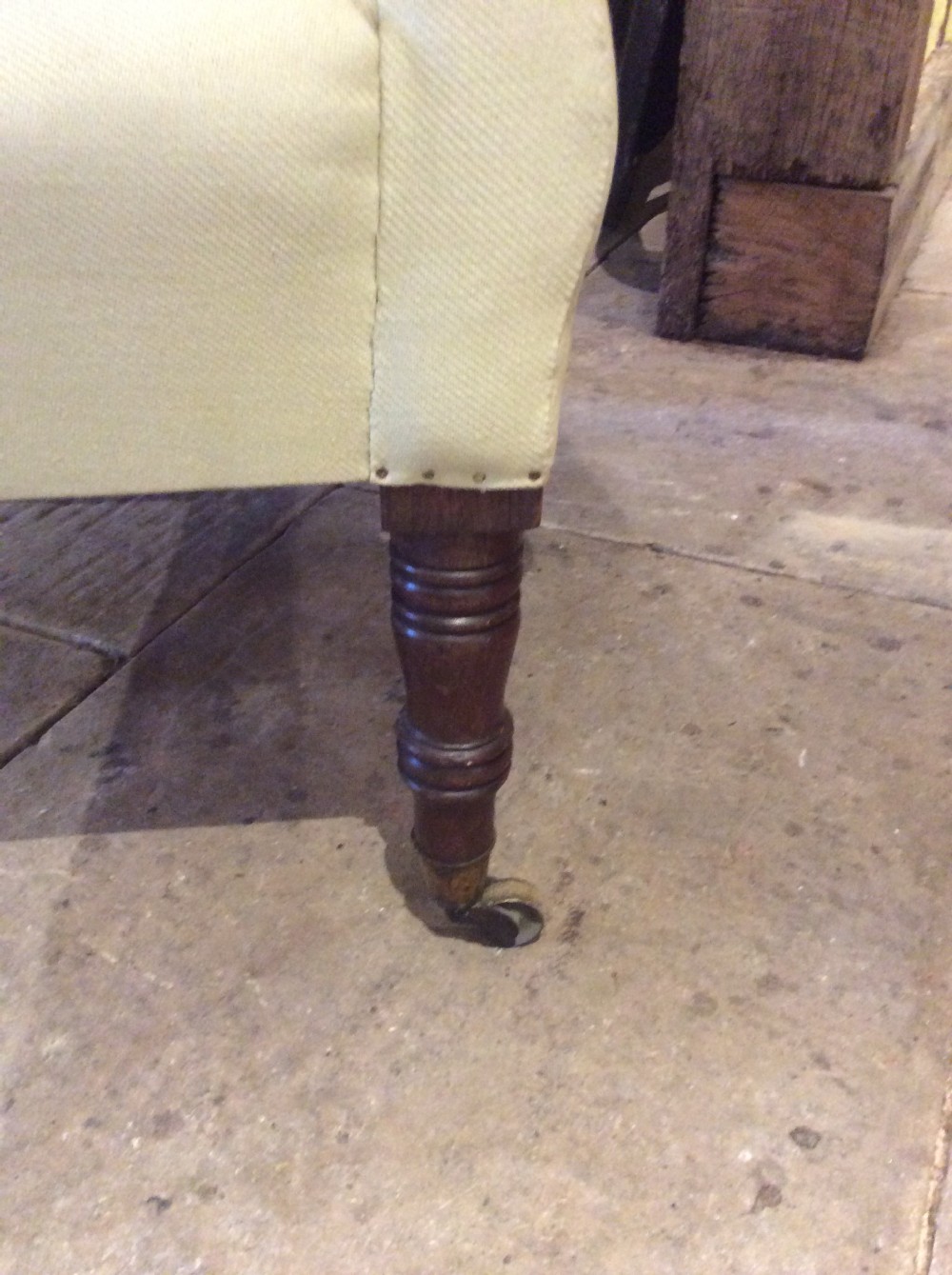 19thC Mahogany library armchair View V