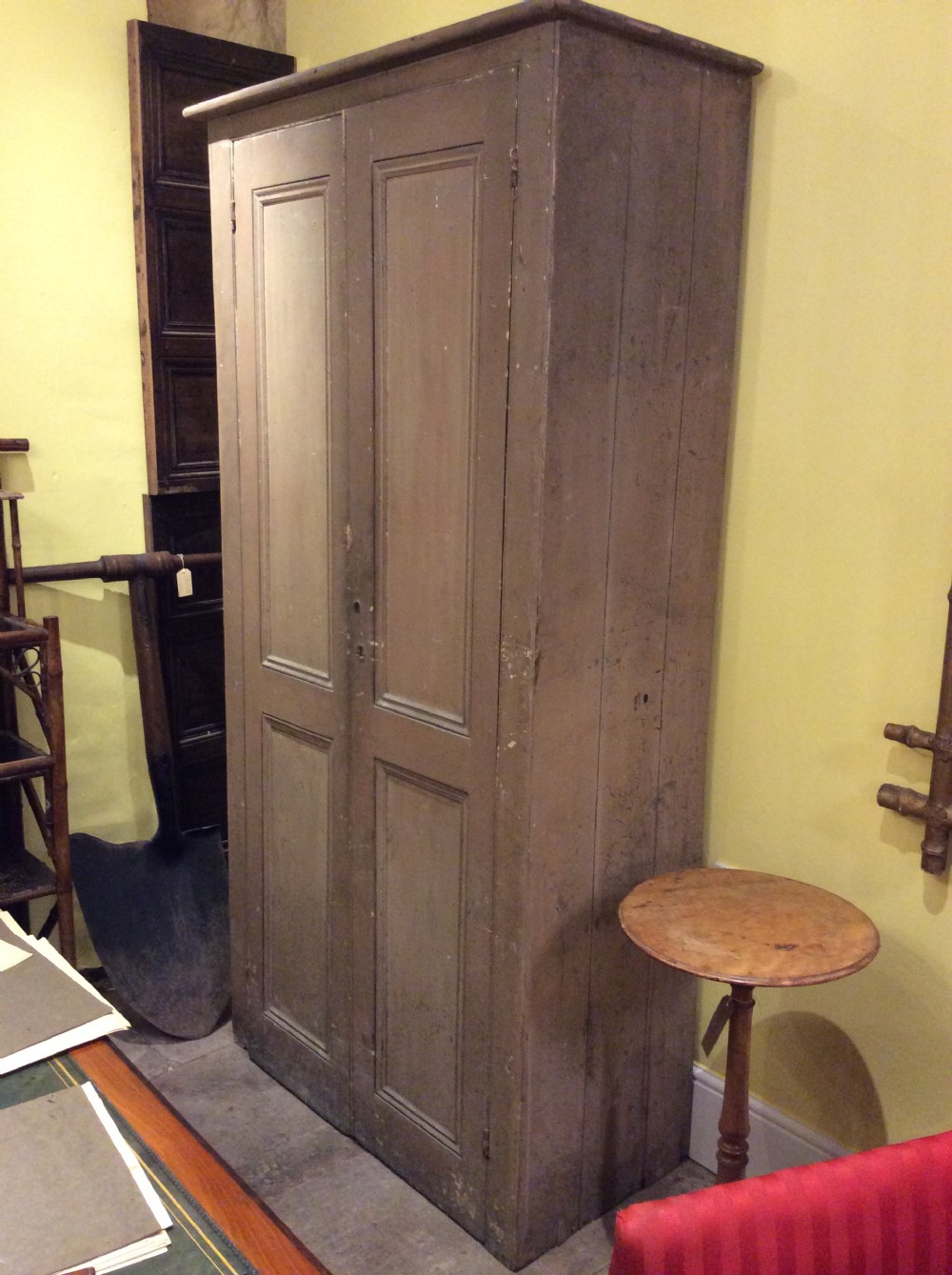 19thC Country House painted pine cupboard