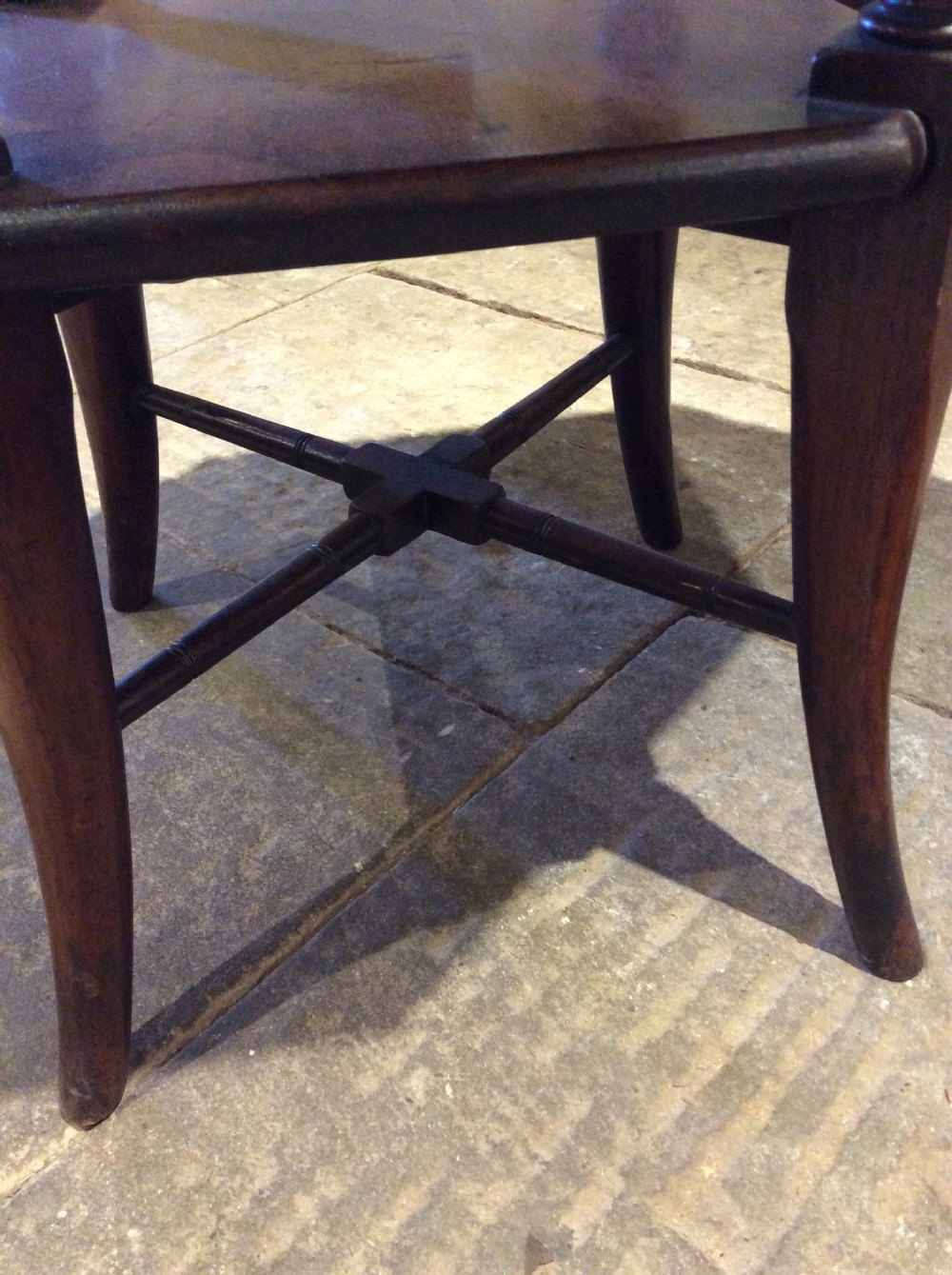 19thC  Mahogany, octagonal marble top table View IV