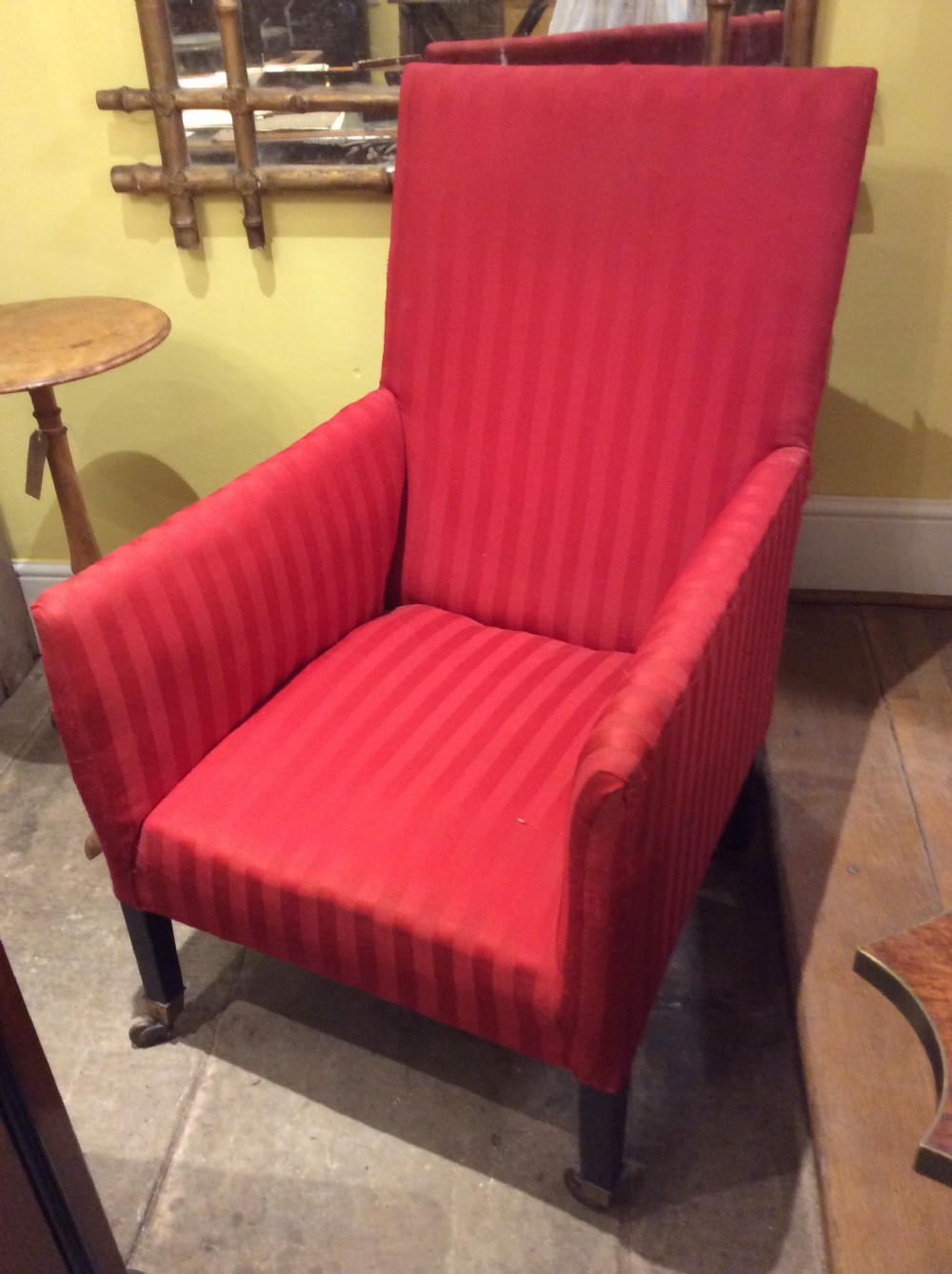19thC  Mahogany armchair for upholstery