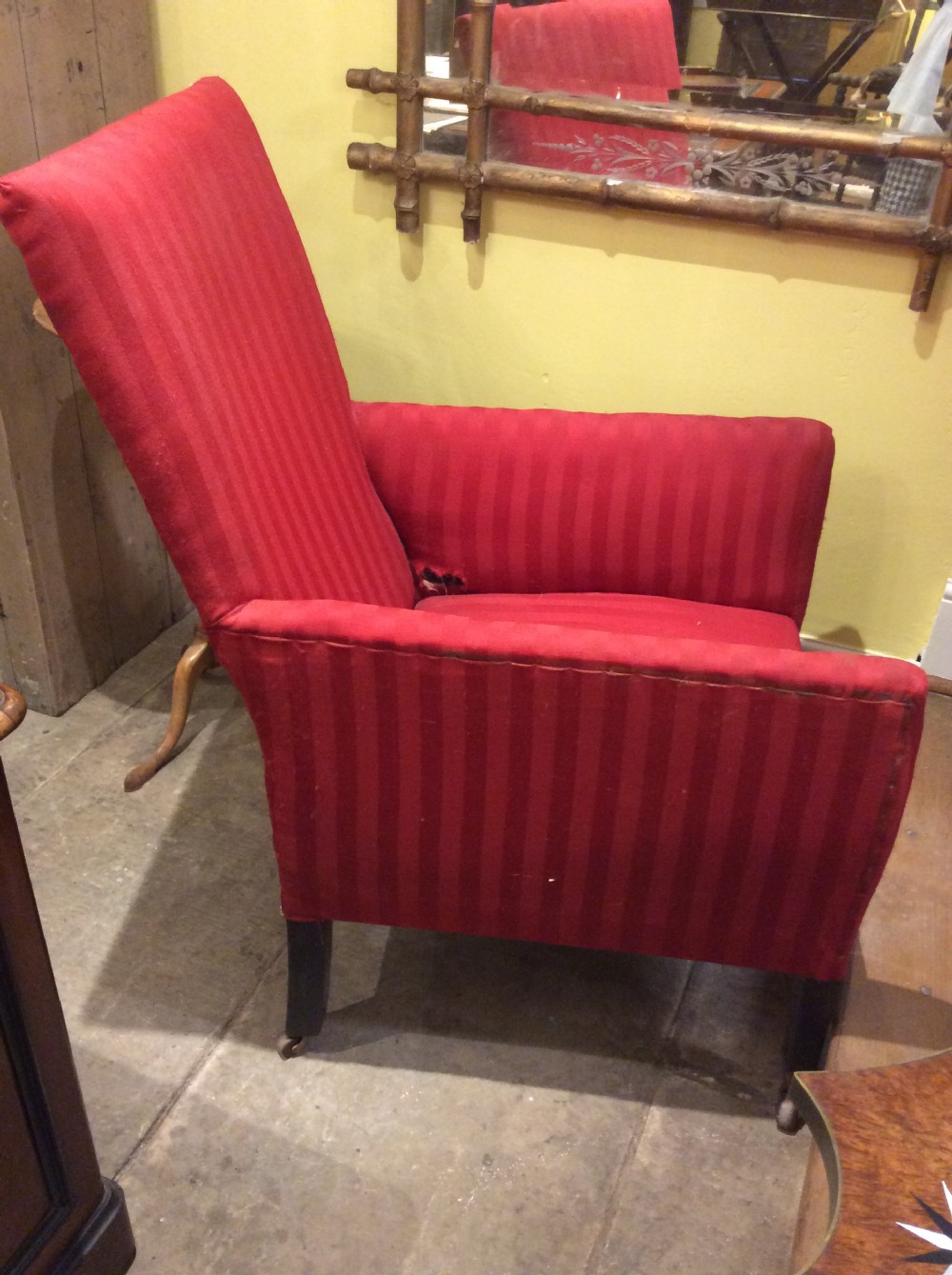 19thC  Mahogany armchair for upholstery View III