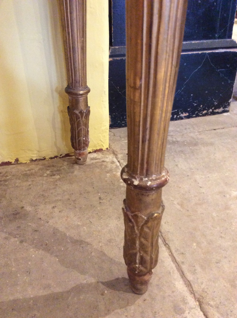19thC console table with later marble top View II