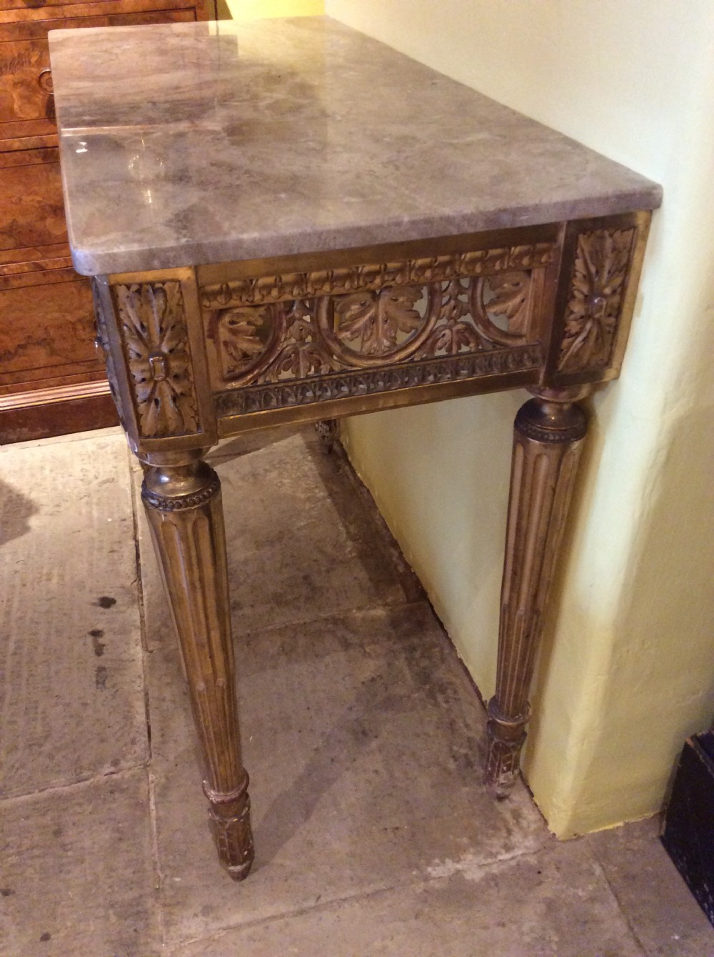 19thC console table with later marble top View IV