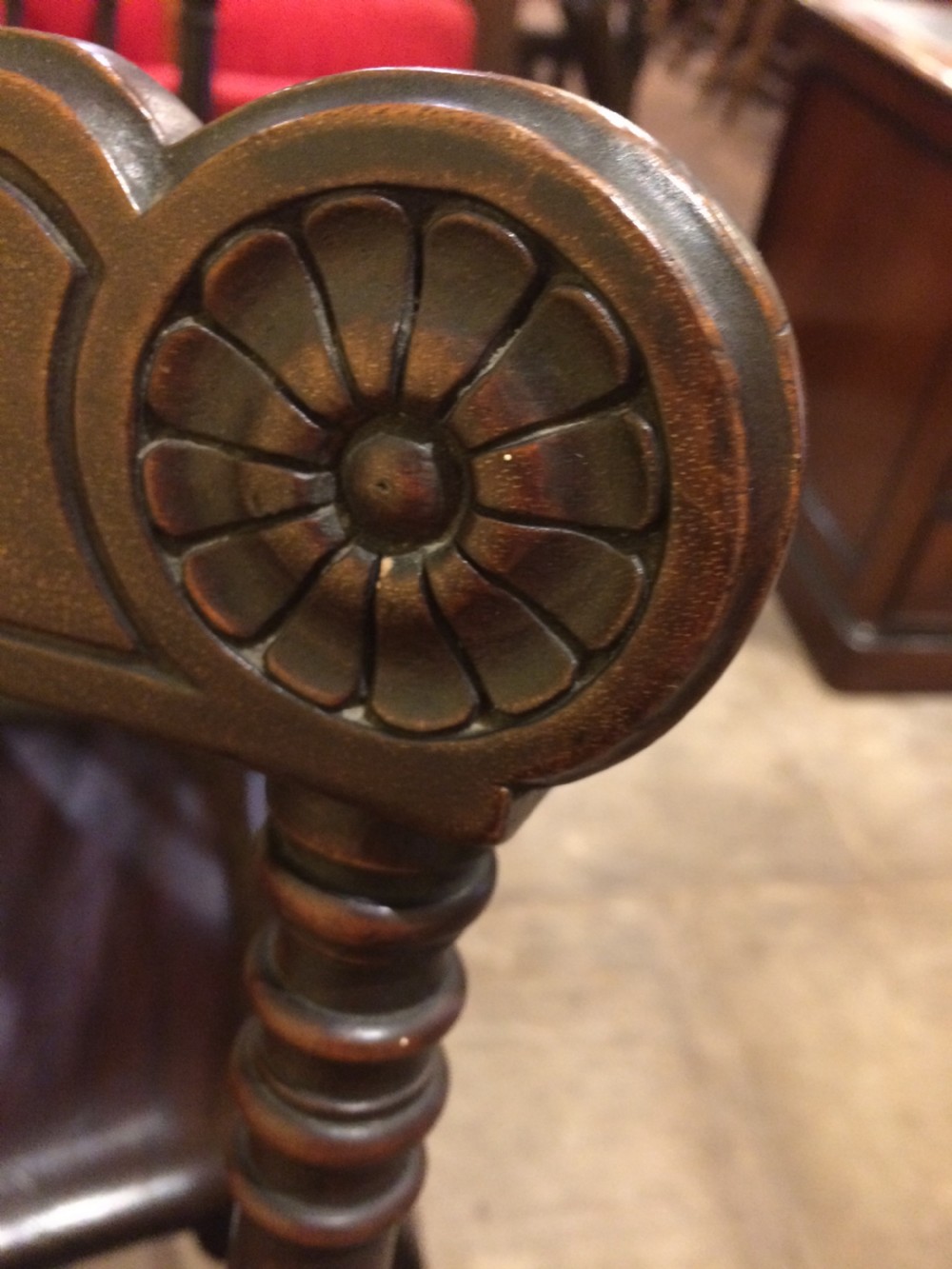 Pair of Edwardian, Georgian style mahogany Windsor chairs View VI