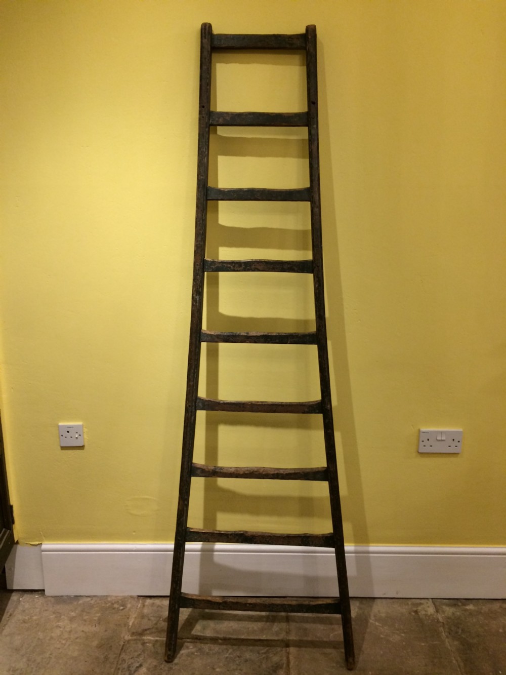 19thC painted primitive painted ladders