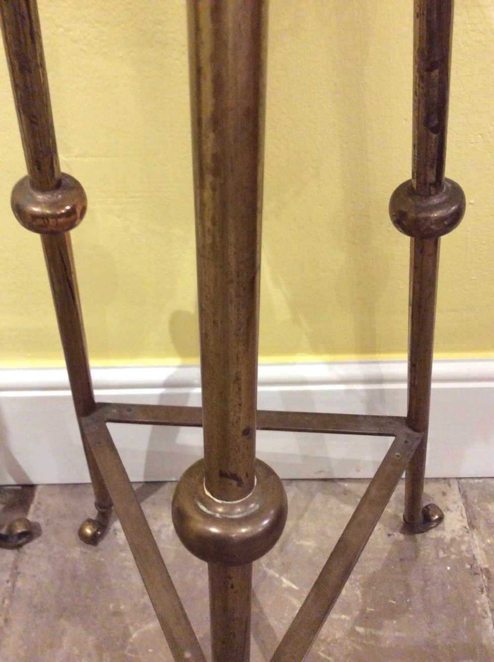 Pair of Arts & Crafts brass stands View VII