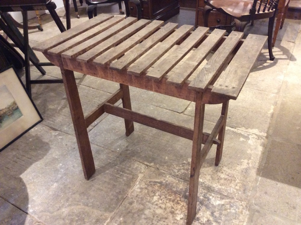 Arts & Crafts Oak slatted table