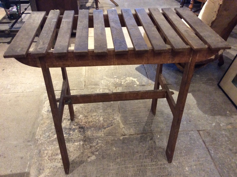 Arts & Crafts Oak slatted table View III