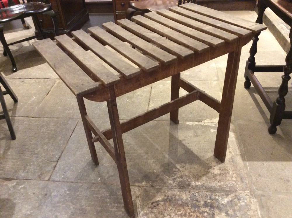 Arts & Crafts Oak slatted table View IV