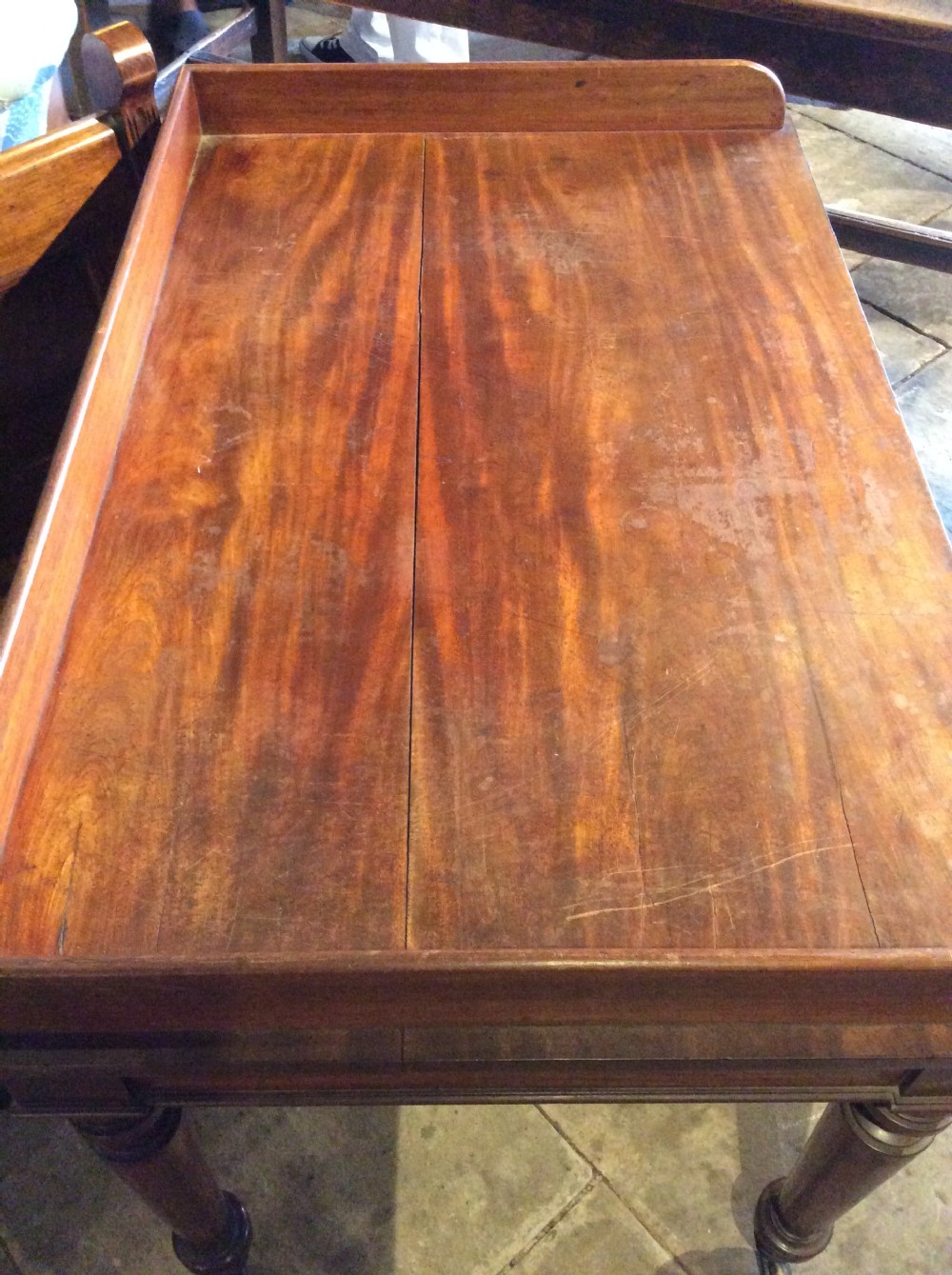 19thC Mahogany  3 drawer writing table View V