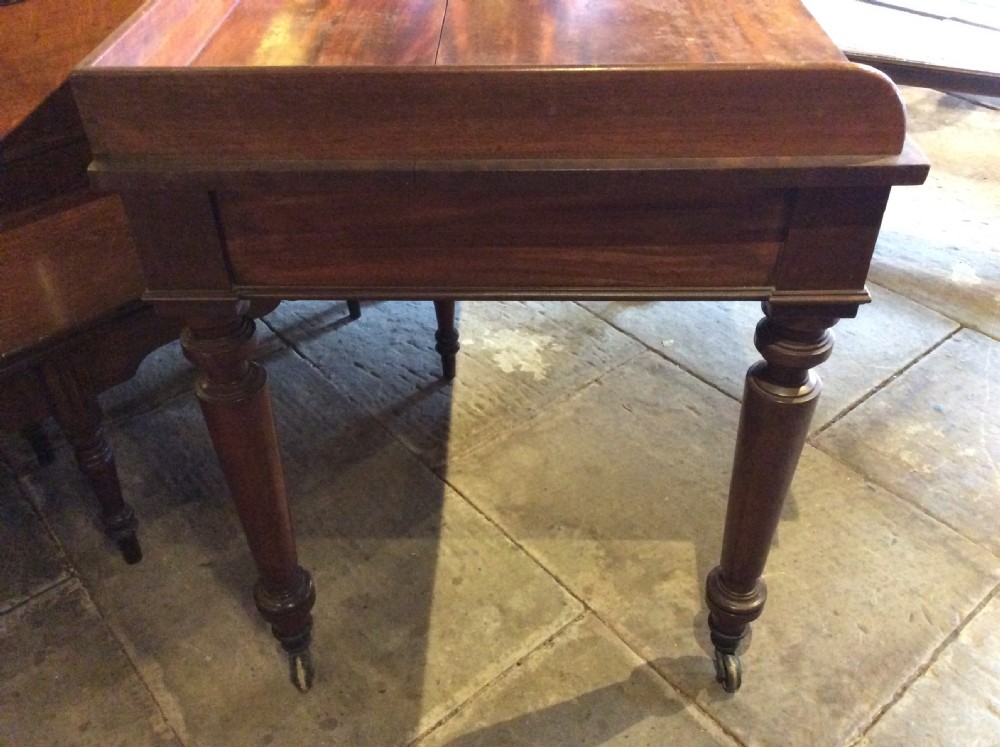 19thC Mahogany  3 drawer writing table View VI