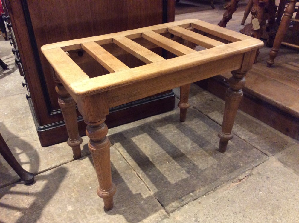 19thC Oak luggage rack