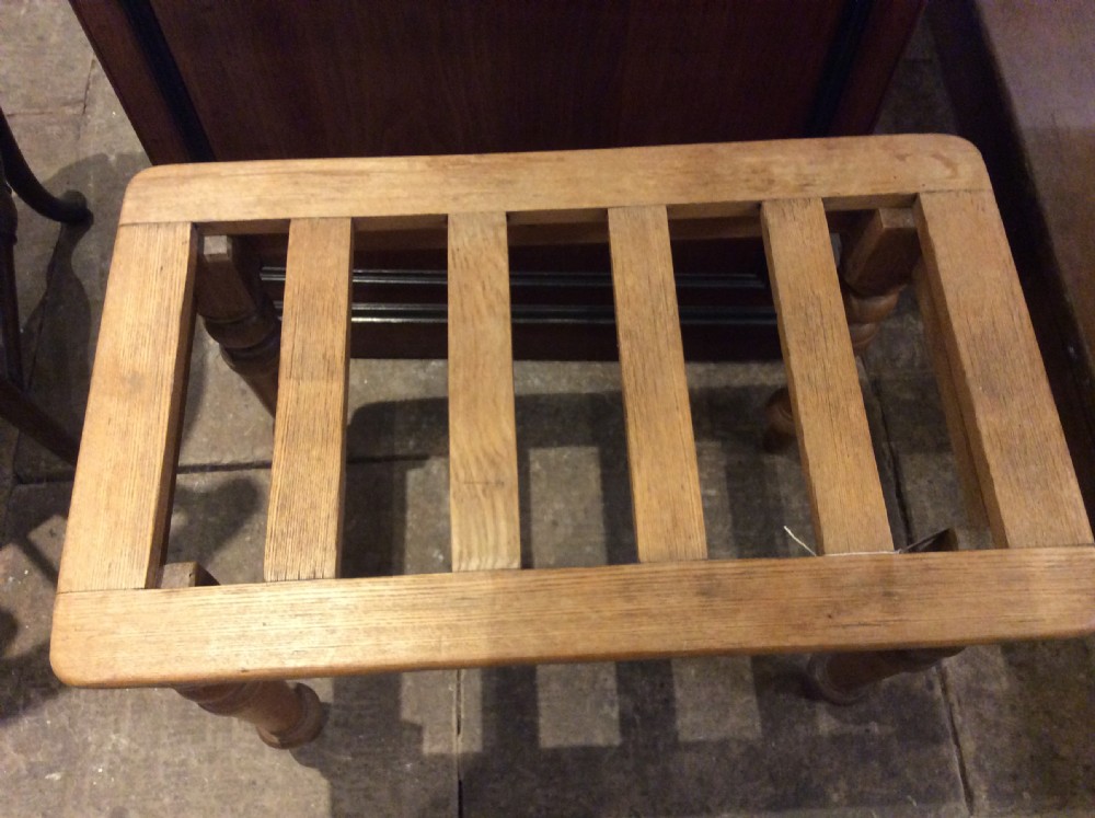 19thC Oak luggage rack View II