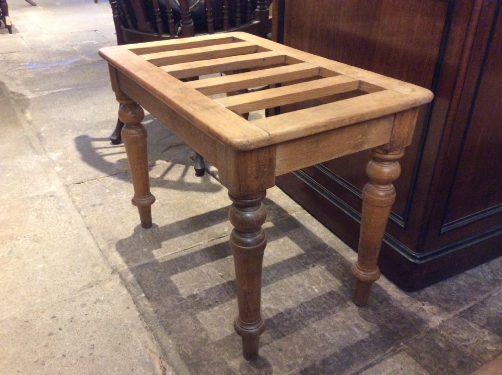 19thC Oak luggage rack View III