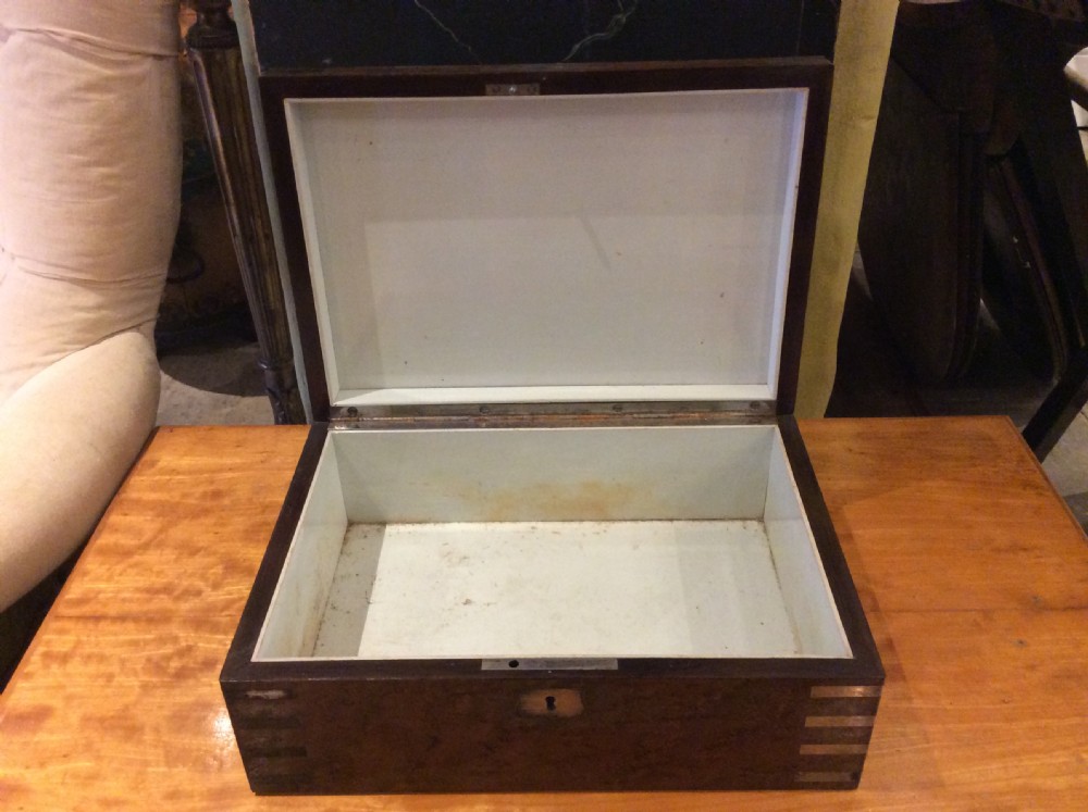 19thC Birds eye maple, specimen marble box View II