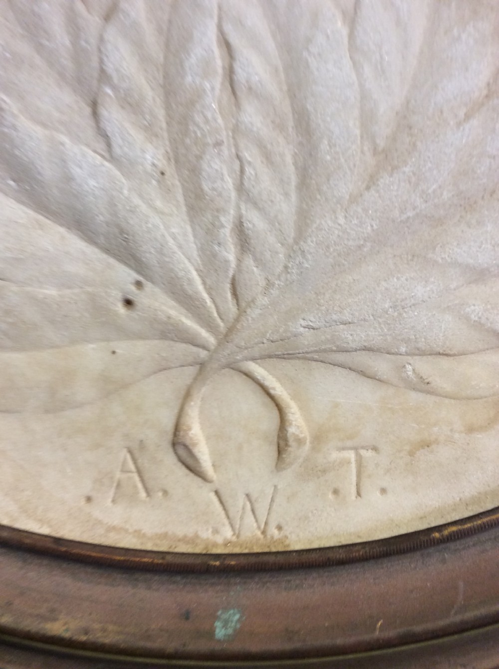19th C Marble bas-relief portrait of a man  View IV