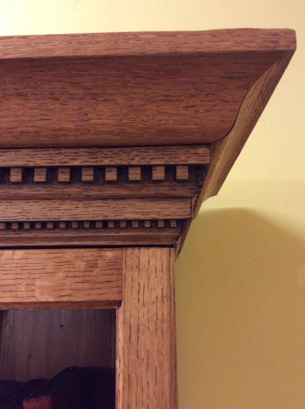 19thC  Oak 2 door bookcase with astrical glazing View V