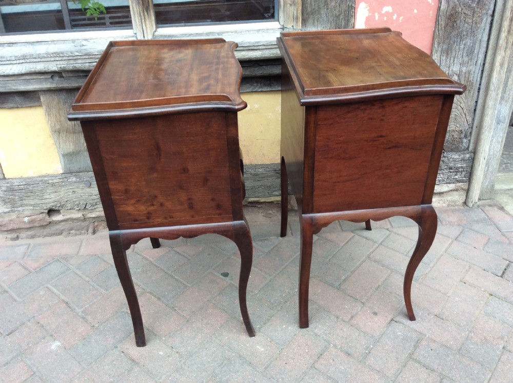 Pair of Mahogany bedside cabinets one 18th,one later View II
