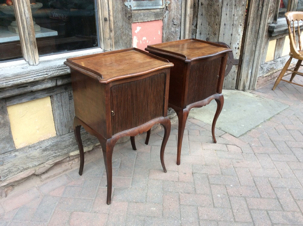 Pair of Mahogany bedside cabinets one 18th,one later View IV