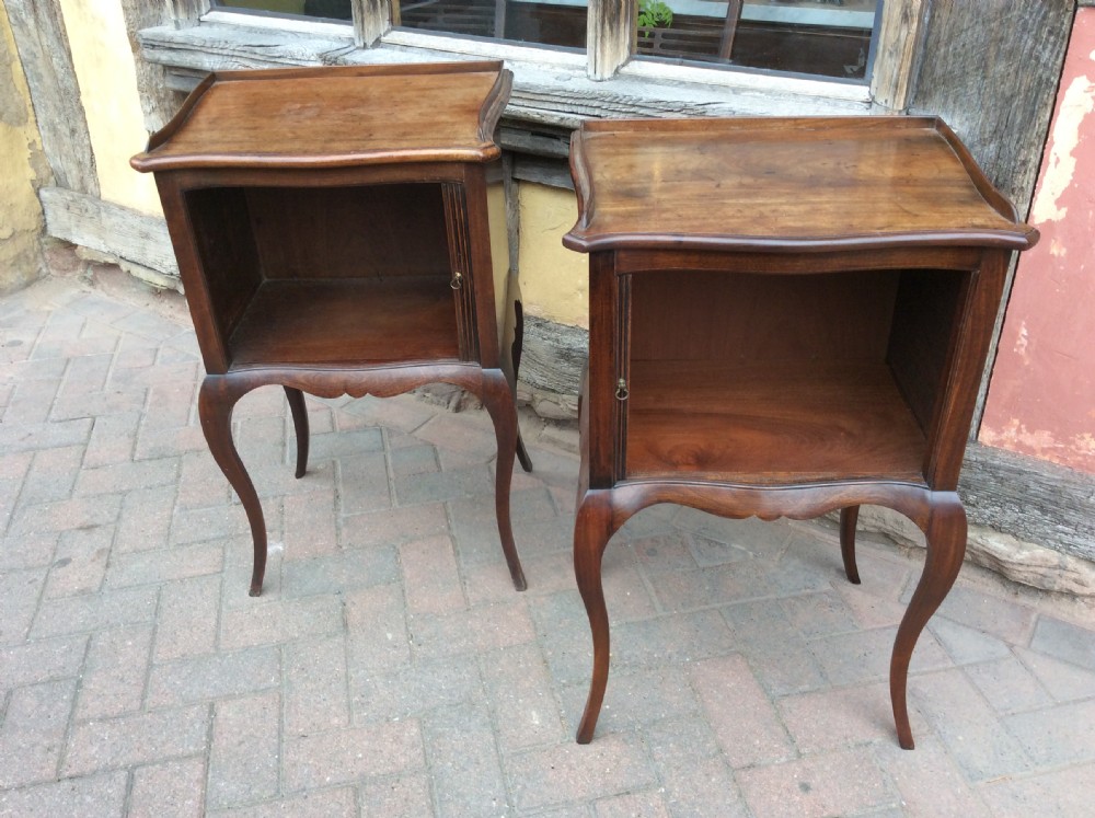 Pair of Mahogany bedside cabinets one 18th,one later View VII