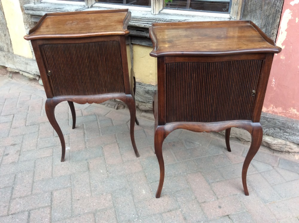 Pair of Mahogany bedside cabinets one 18th,one later View VIII