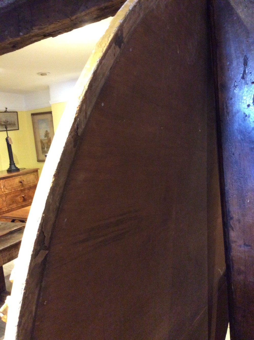 19thC very large oval mirror View IV
