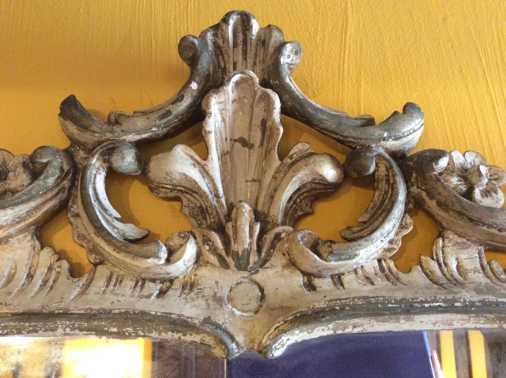 19thC Carved & gilt three section mirror  View V