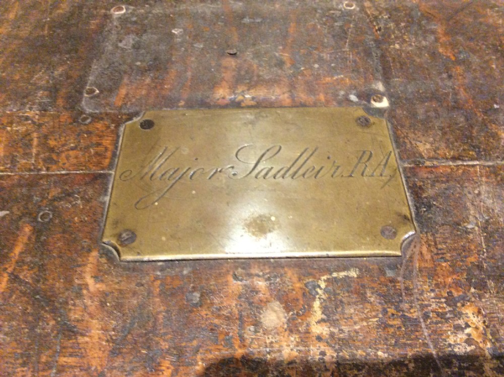 19thC Oak & Iron bound silver chest View III