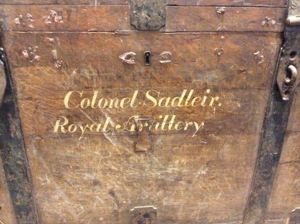 19thC Oak & Iron bound silver chest View IV