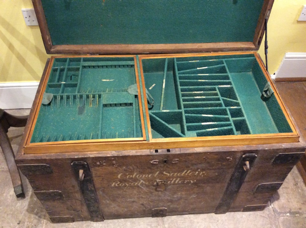 19thC Oak & Iron bound silver chest View V