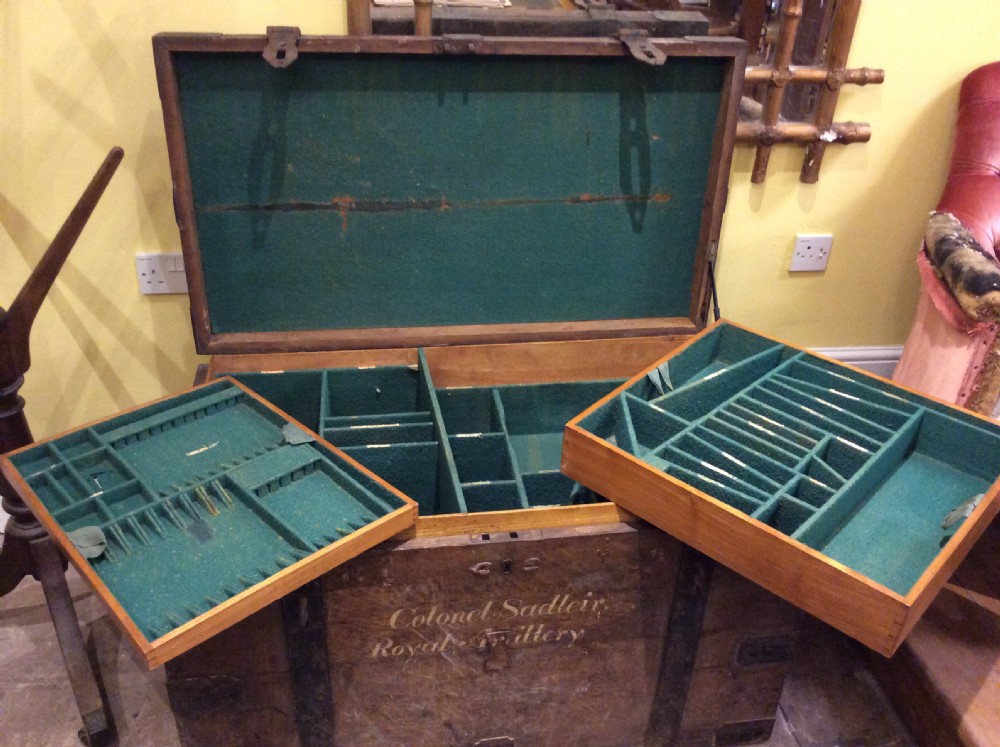 19thC Oak & Iron bound silver chest View VI