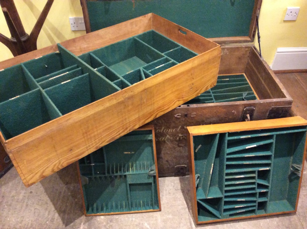 19thC Oak & Iron bound silver chest View VII