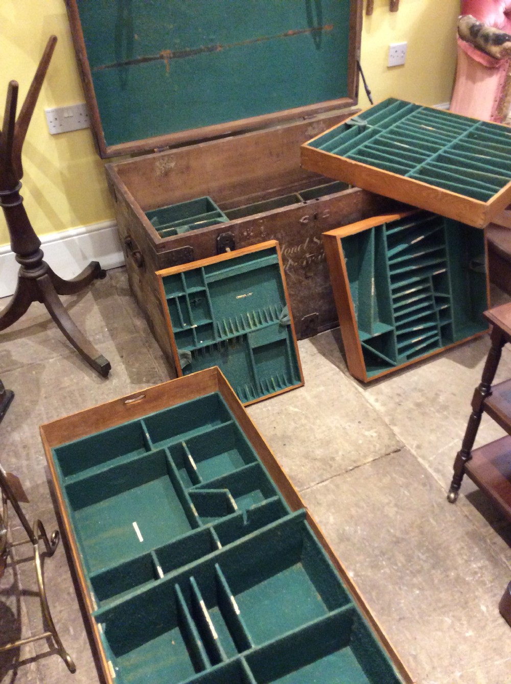 19thC Oak & Iron bound silver chest View VIII