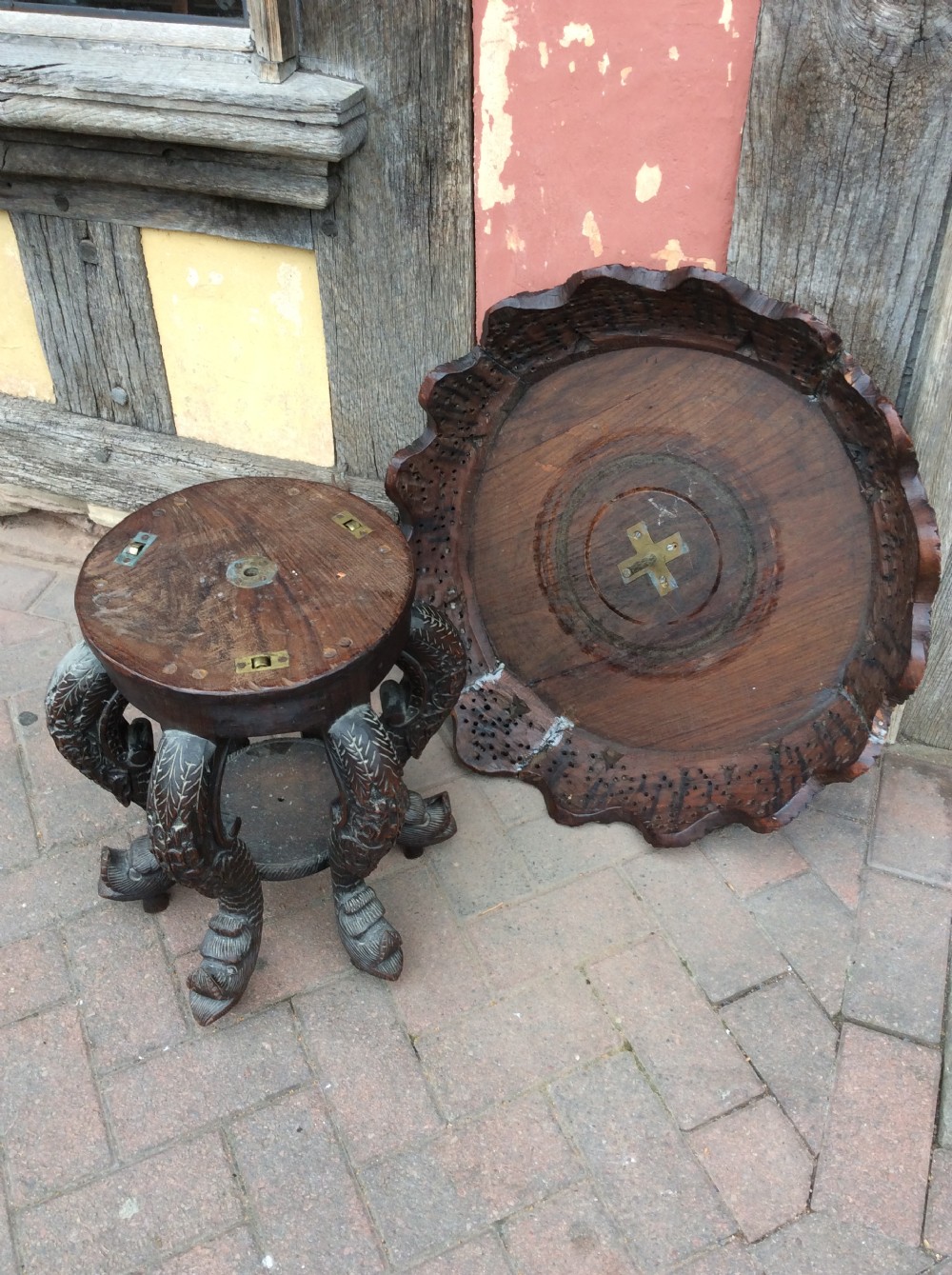 19thC Carved Burmese table View III