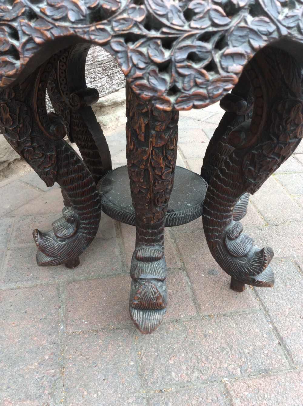 19thC Carved Burmese table View IV