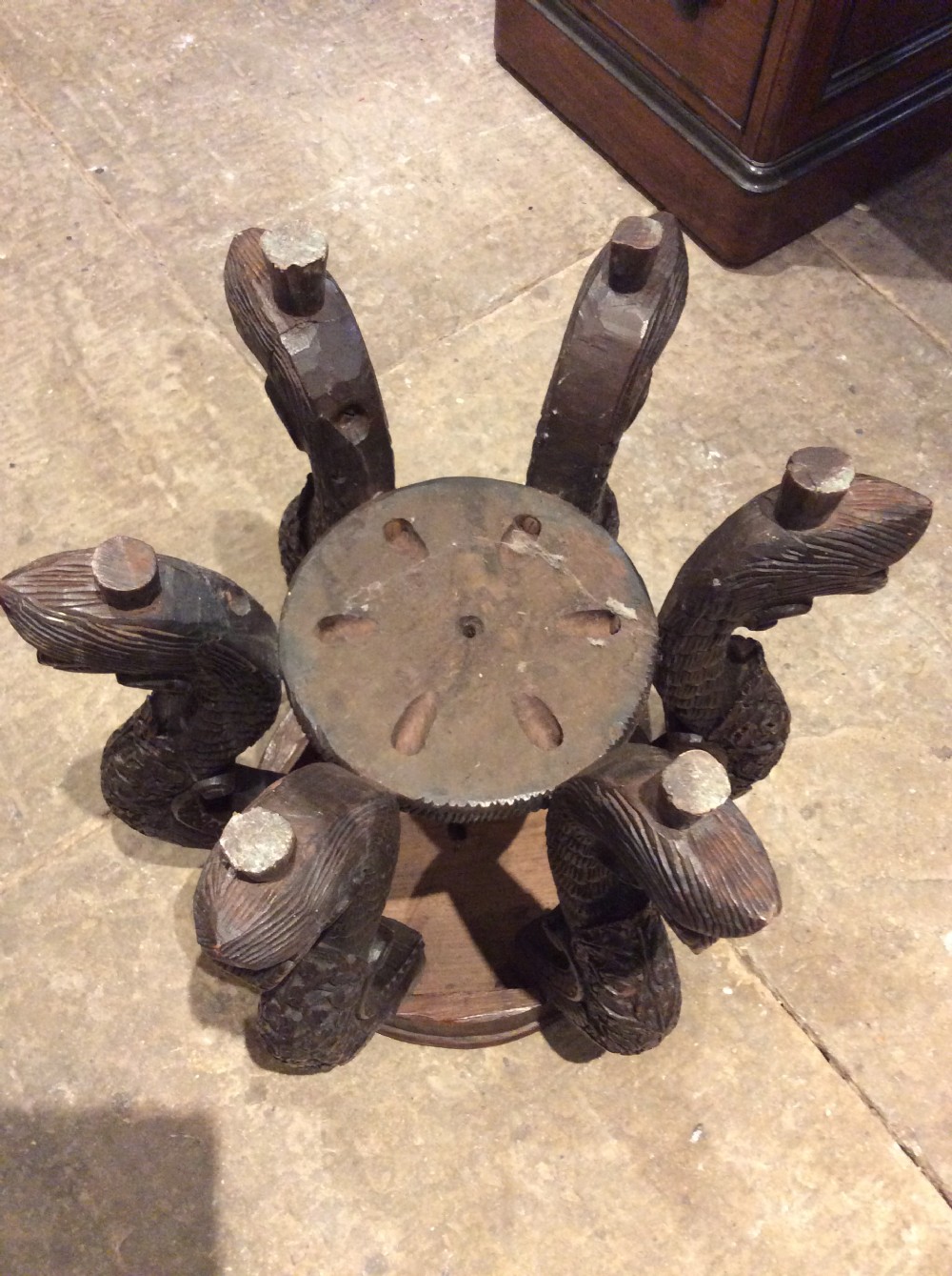 19thC Carved Burmese table View VIII