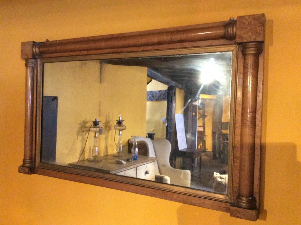 19thC Birds eye maple mirror