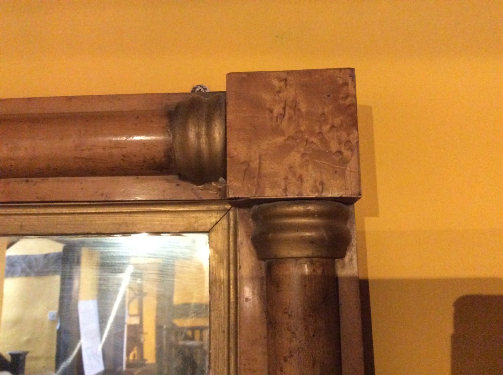 19thC Birds eye maple mirror View III