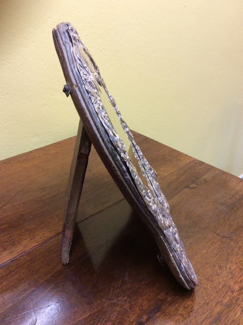A fine Victorian heart shape silver table mirror View VI
