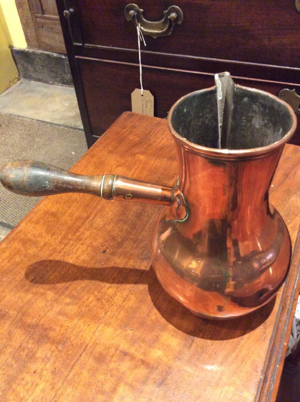 Georgian copper chocolate pot View II