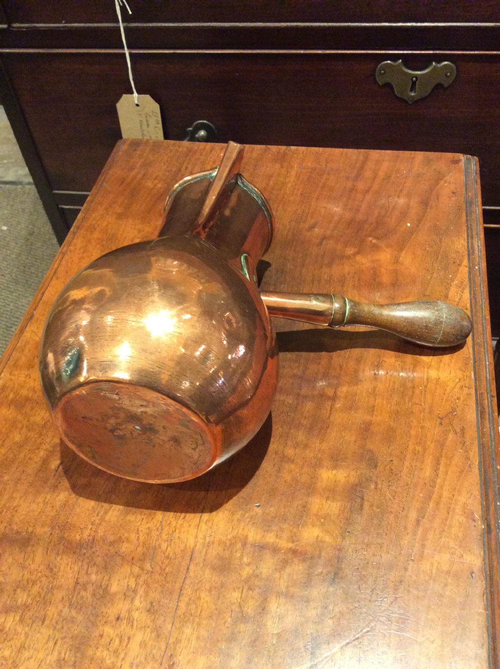Georgian copper chocolate pot View III