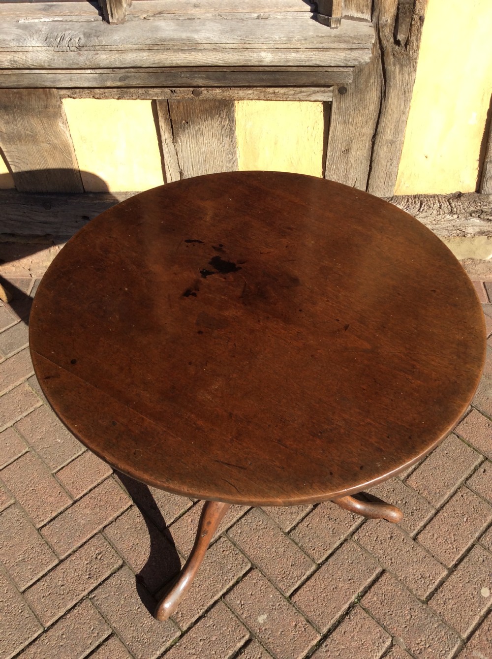 18thC mahogany  tripod table View III