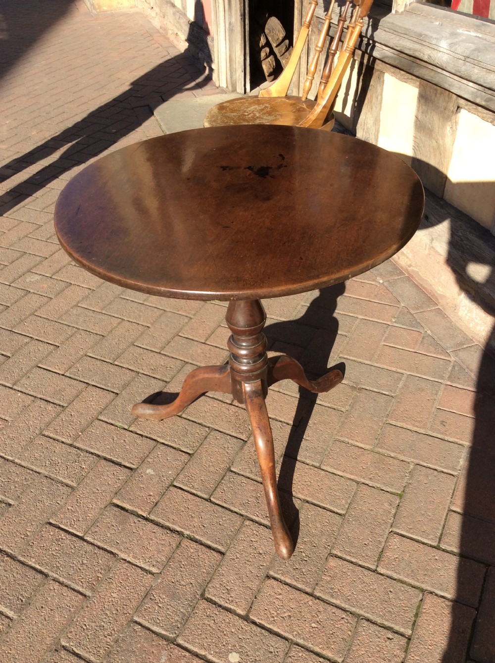 18thC mahogany  tripod table View IV