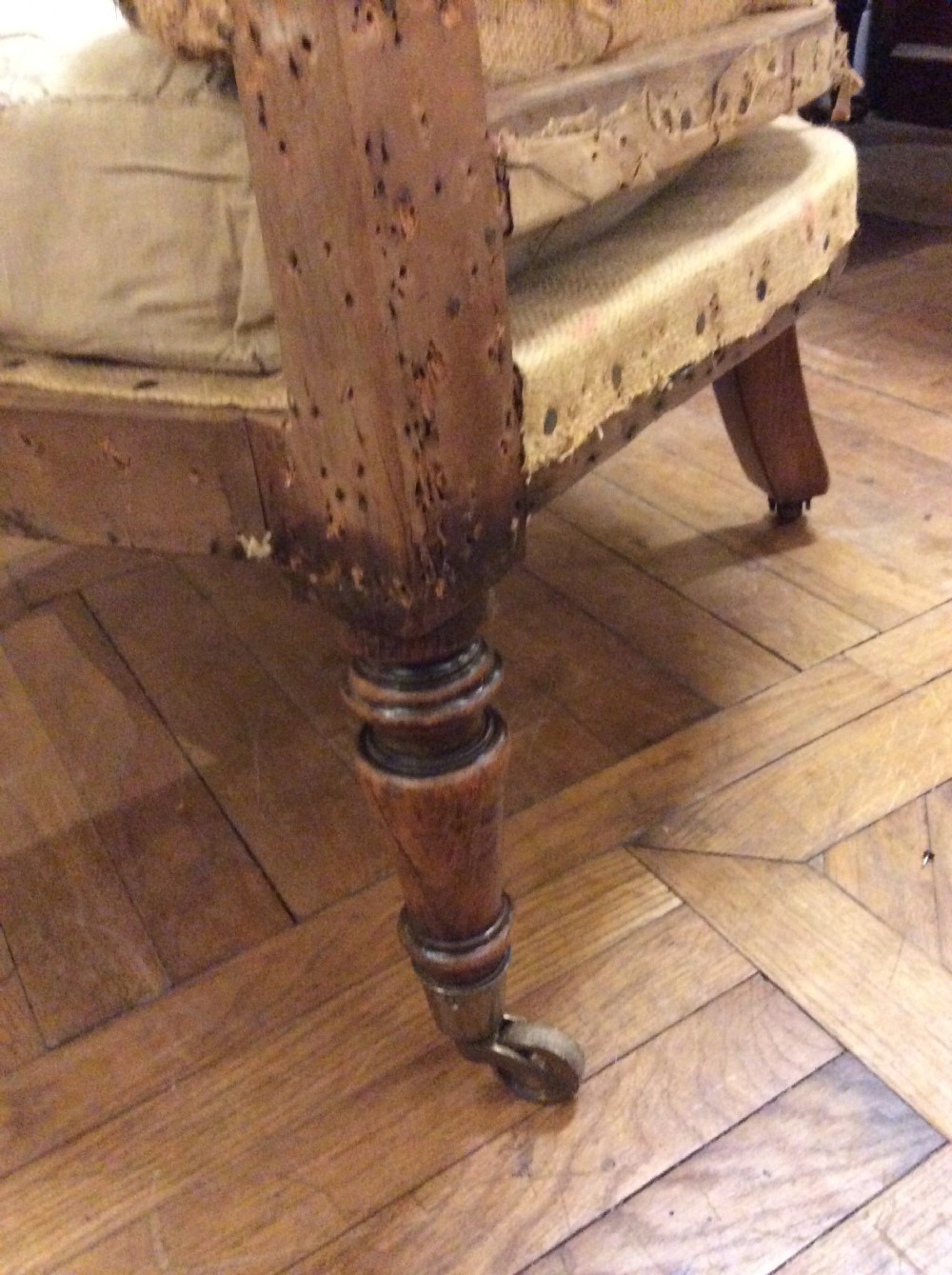 19thC Regency simulated rosewood armchair for upholstery View IV
