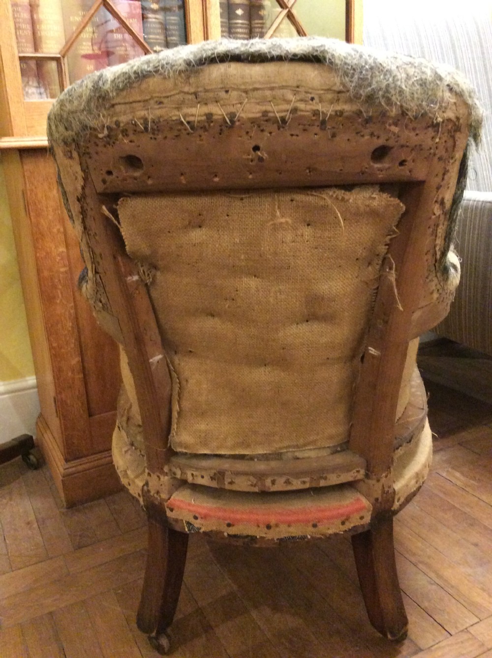 19thC Regency simulated rosewood armchair for upholstery View VI