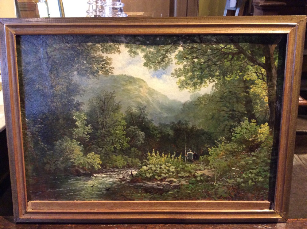 19thC. Double sided oil painting